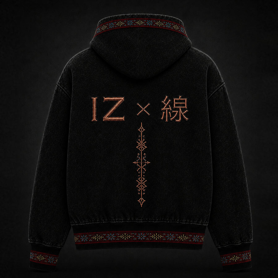 IZEN HERITAGE — Rückansicht mit IZ × 線 Stickerei